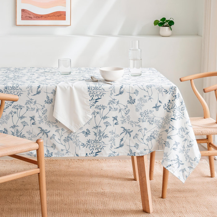 Mantel antimanchas LEIRE AZUL - 100% algodón