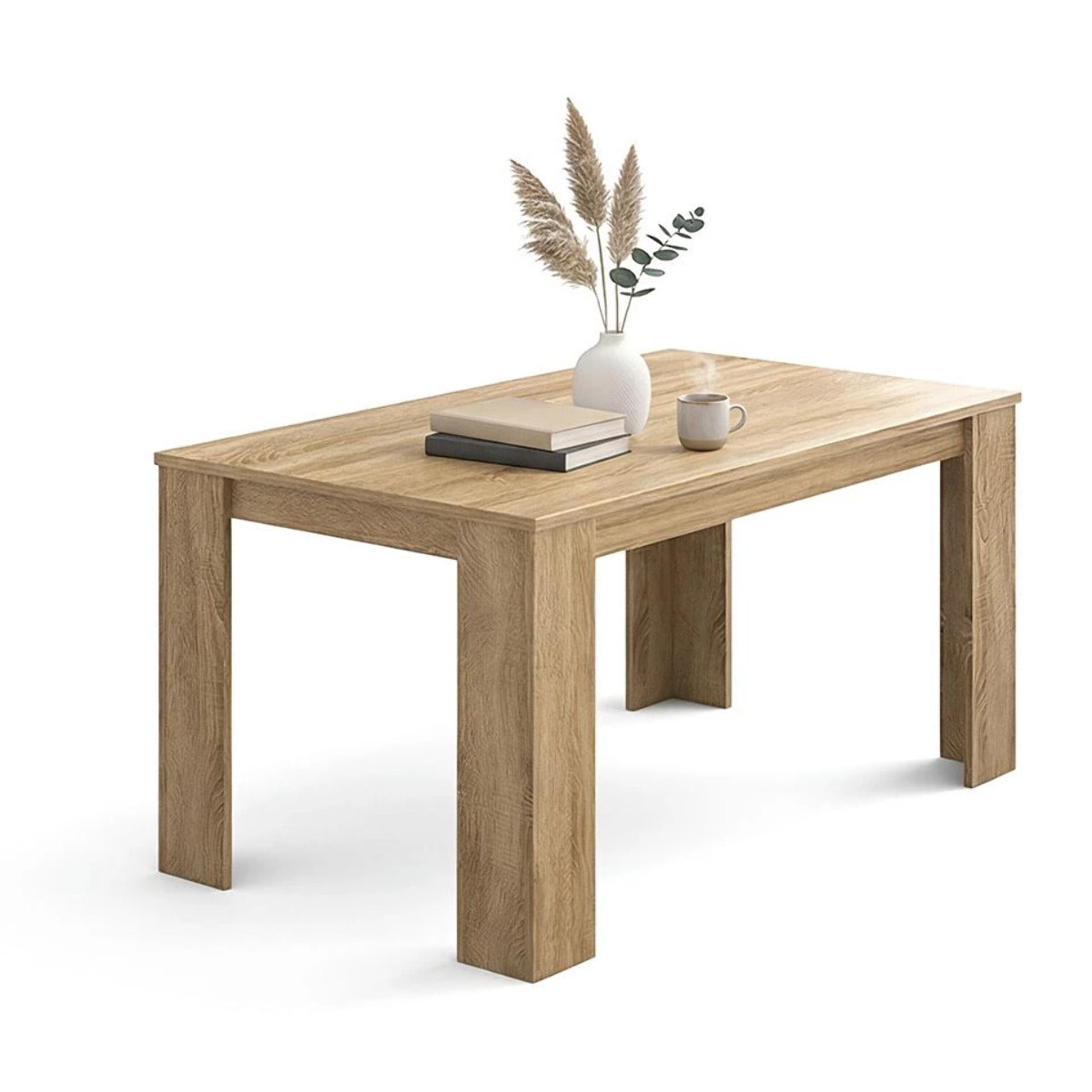 Mesa de comedor Naya en roble canadian 140X80 cm Roble Canadian