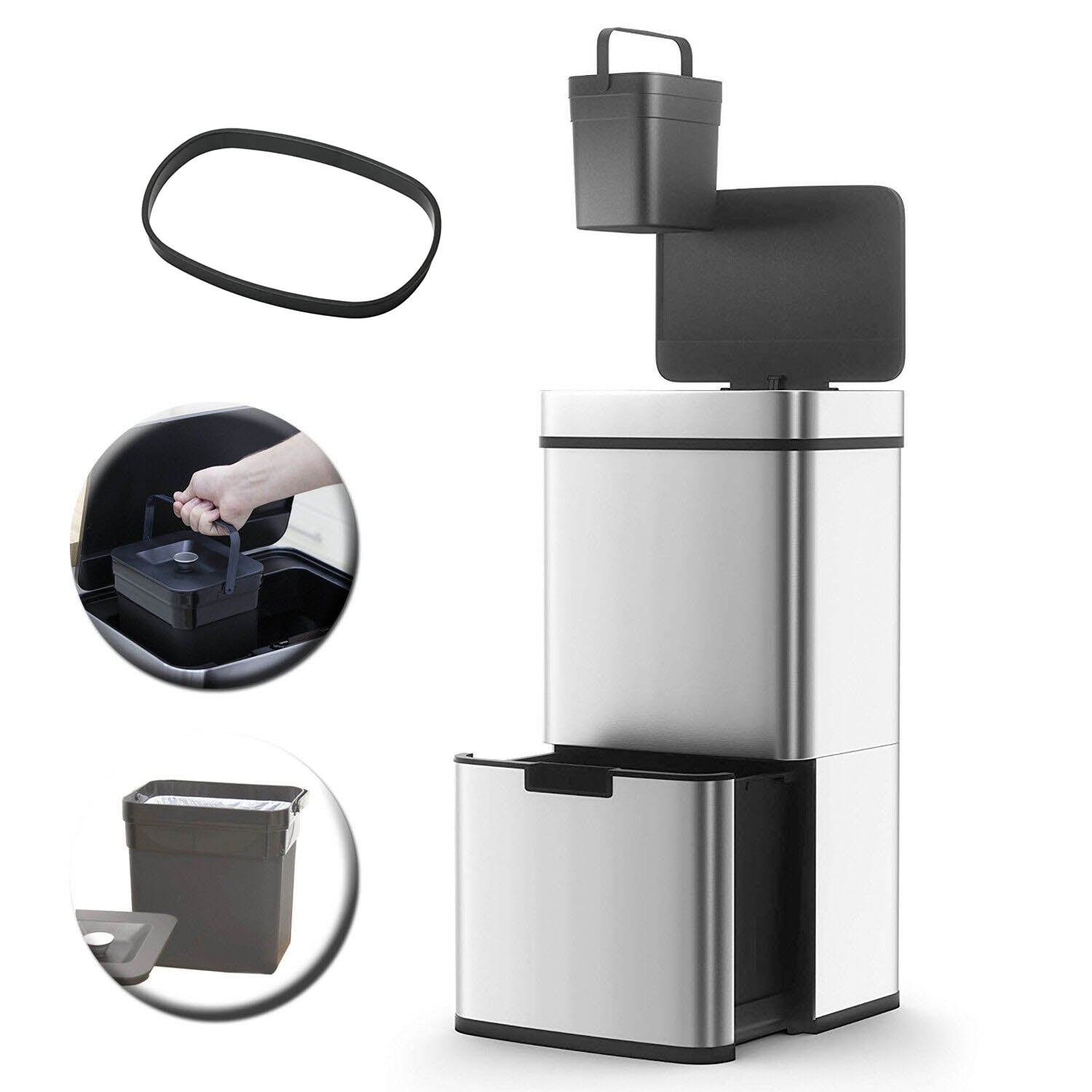 Poubelle de tri automatique NARVIK 75L