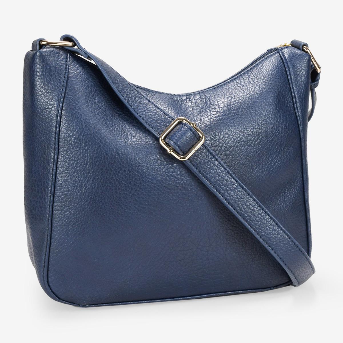 Bolso bandolera azul con bordado