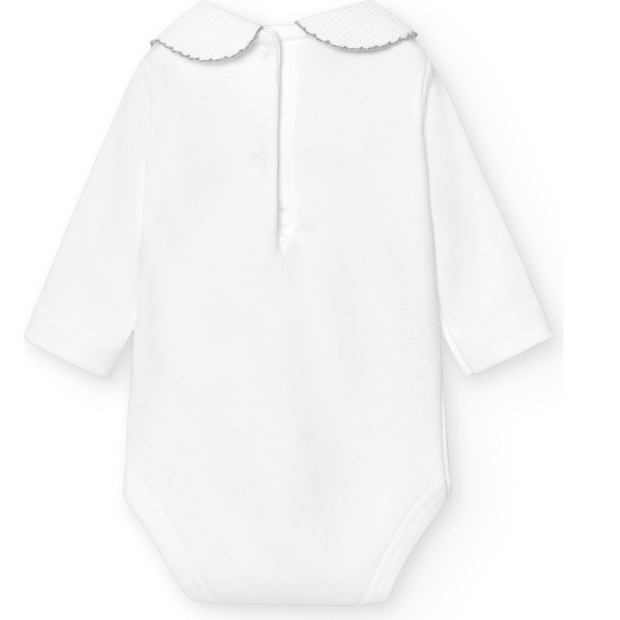 Body bebé manga larga cuello polo piqué