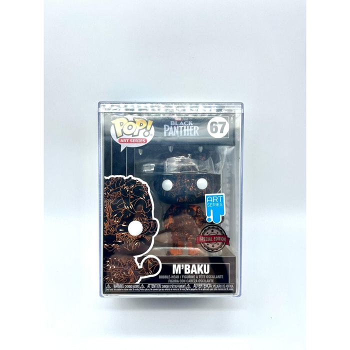 Pop Figura Marvel Black Panther M Baku Artist + Case Esclusiva Funko