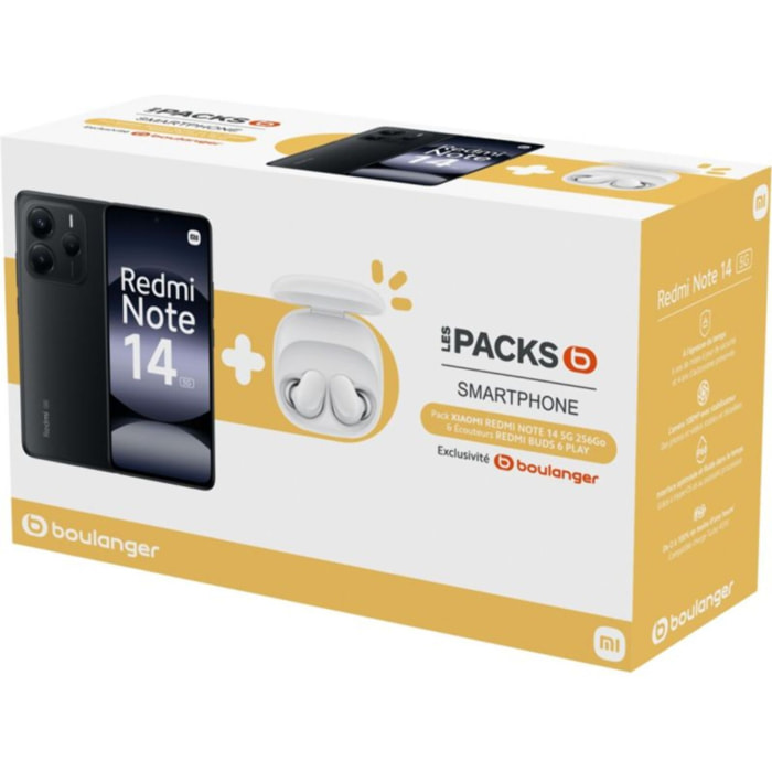 Smartphone XIAOMI Pack Redmi Note 14 5G 256Go + Buds6 Play