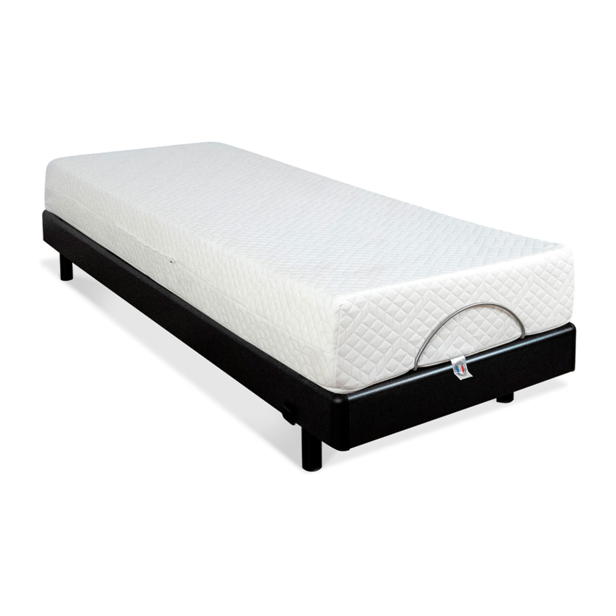 Ensemble Matelas Absolu & Sommier Électrique Superflex, 21 cm, Technologie à Plots, Confort Sur-Mesure, Soutien Équilibré, Télécommande
