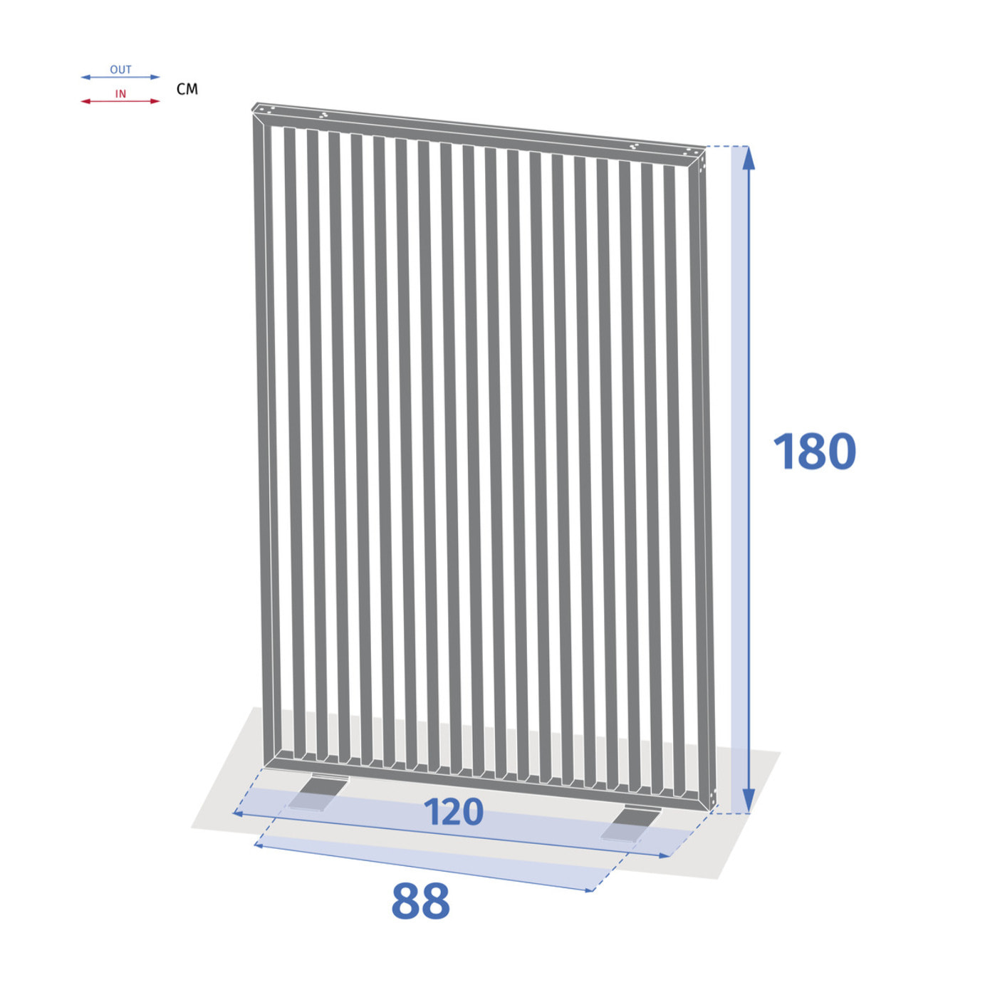 Brise-vue "Zupta" graphite en aluminium