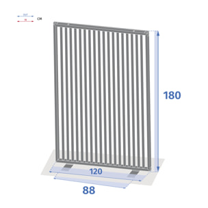 Brise-vue "Zupta" graphite en aluminium