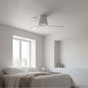 Forlight Ventilador IP44 Garbí LED 18.8W 3000K Blanco Transparente 886lm