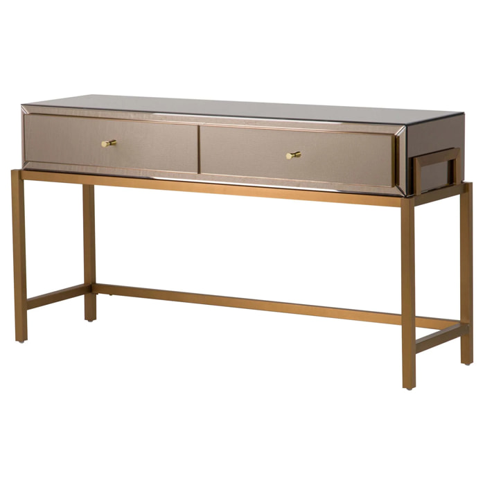 Consola Espejo Acero Inoxidable Prestine 140x42x73 Cm