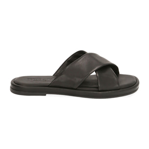 Chanclas de cuero negro