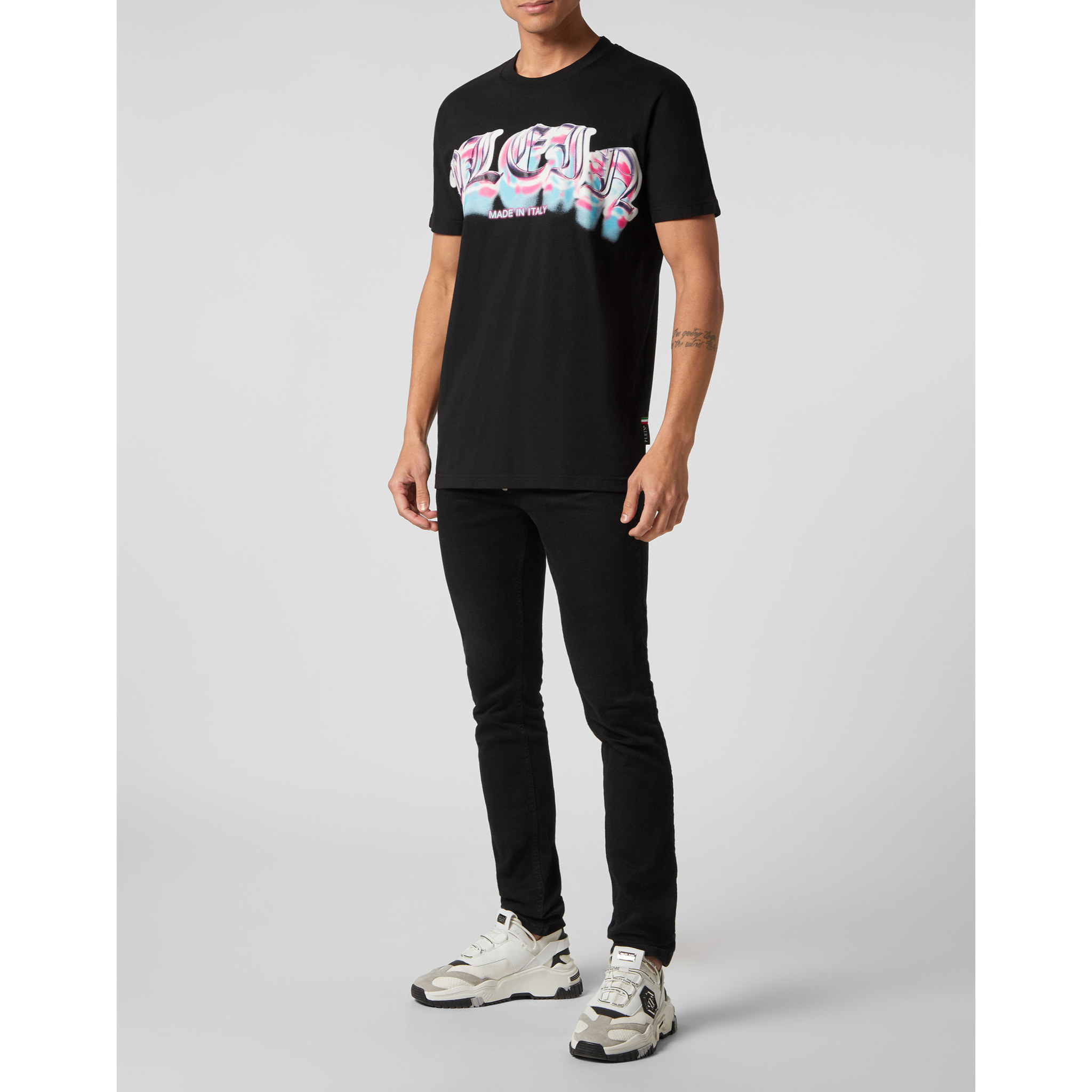 PHILIPP PLEIN Camiseta de cuello redondo y manga corta GOTHIC PLEIN