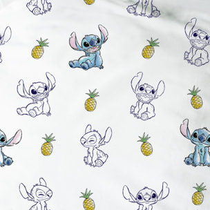 Parure de lit imprimée 100% coton, DISNEY HOME STITCH ANANAS