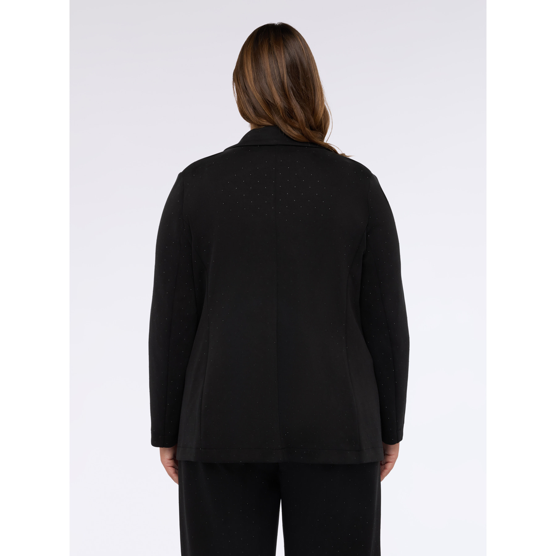 Fiorella Rubino - Blazer en Punto Milano tachonado de puntos de luz - Negro