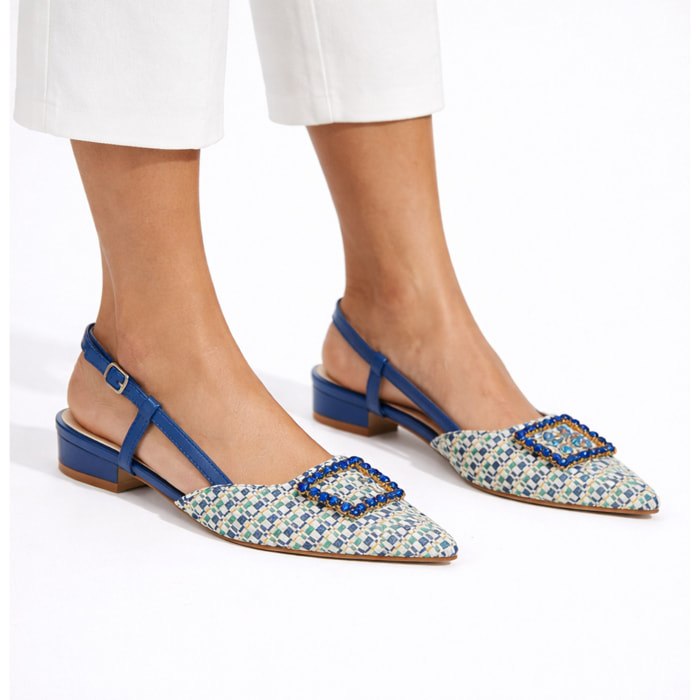 Sandali bassi - applicazione accessorio - tacco 2,5 cm