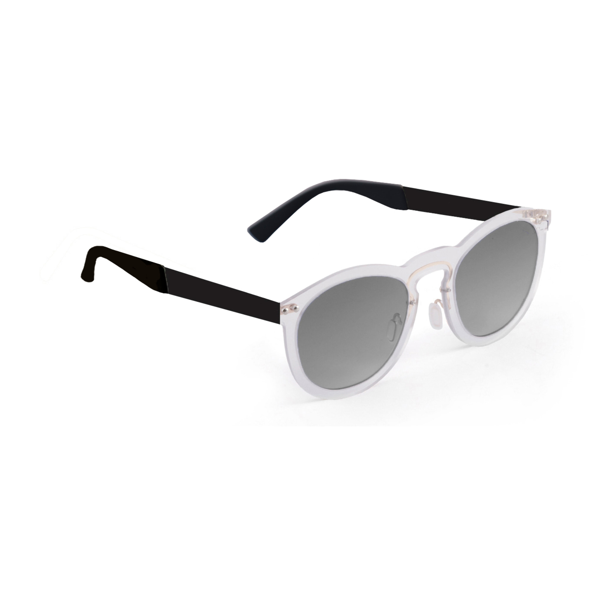 Gafas de sol OCEAN IBIZA - Exterior blanco transparente con interior ahumado y interior negro mate