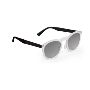 Gafas de sol OCEAN IBIZA - Exterior blanco transparente con interior ahumado y interior negro mate