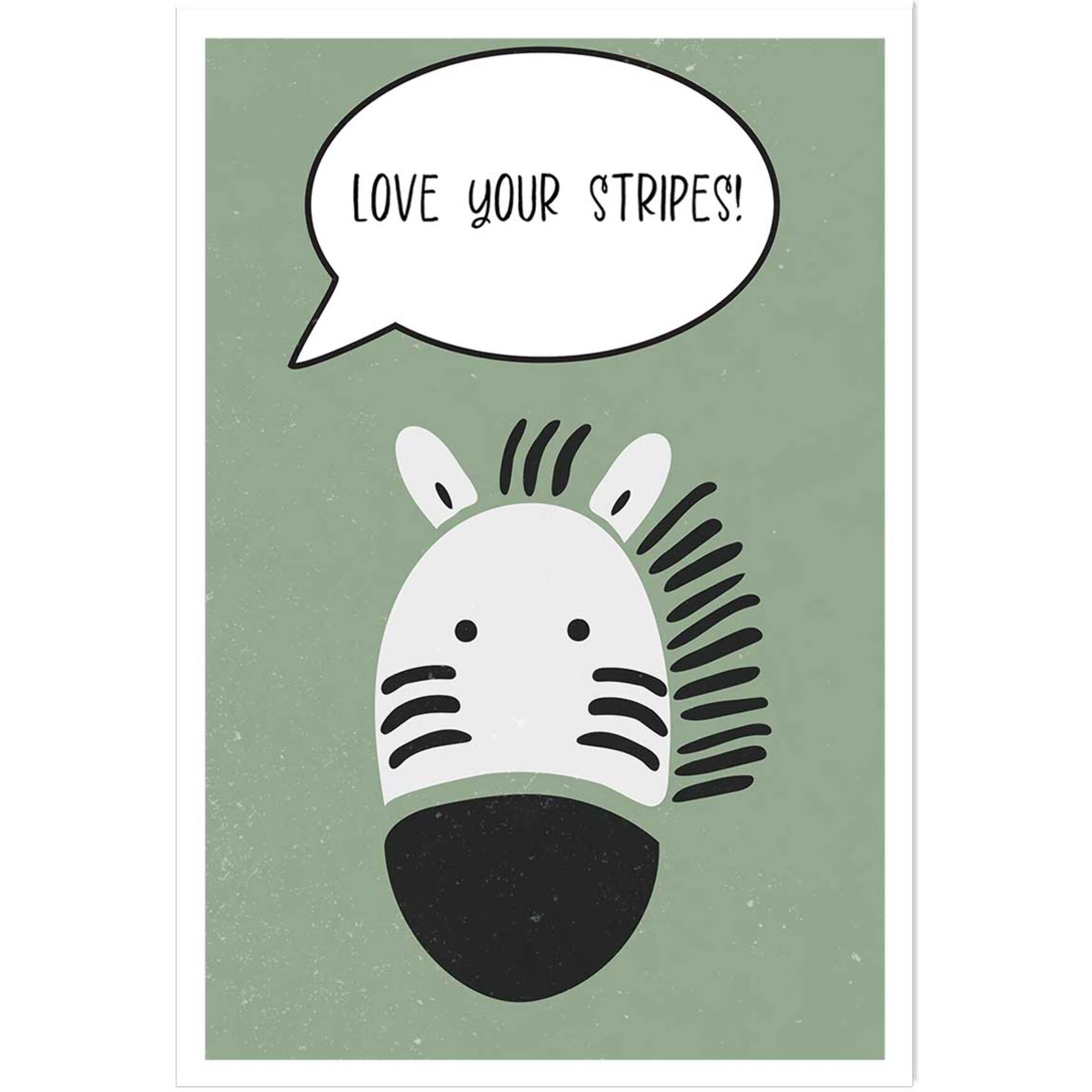 Affiche enfant zebre Affiche seule