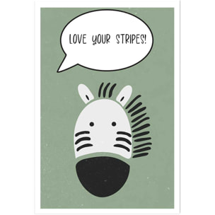 Affiche enfant zebre Affiche seule