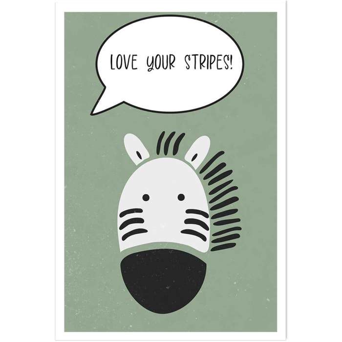 Affiche enfant zebre Affiche seule
