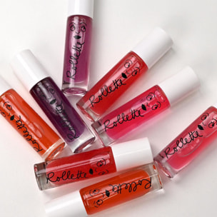 Rollette - Brillant à Lèvres pour Enfants Incolore, Hydratant et Parfumé à la Cerise