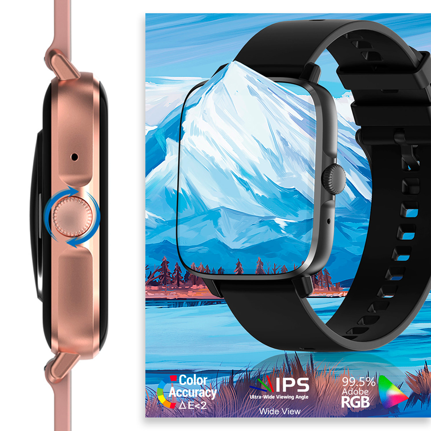 Smartwatch DT102, schermo ad alta risoluzione. Cardiofrequenzimetro, ECG, modalità multisport. Notifiche dell'APP.