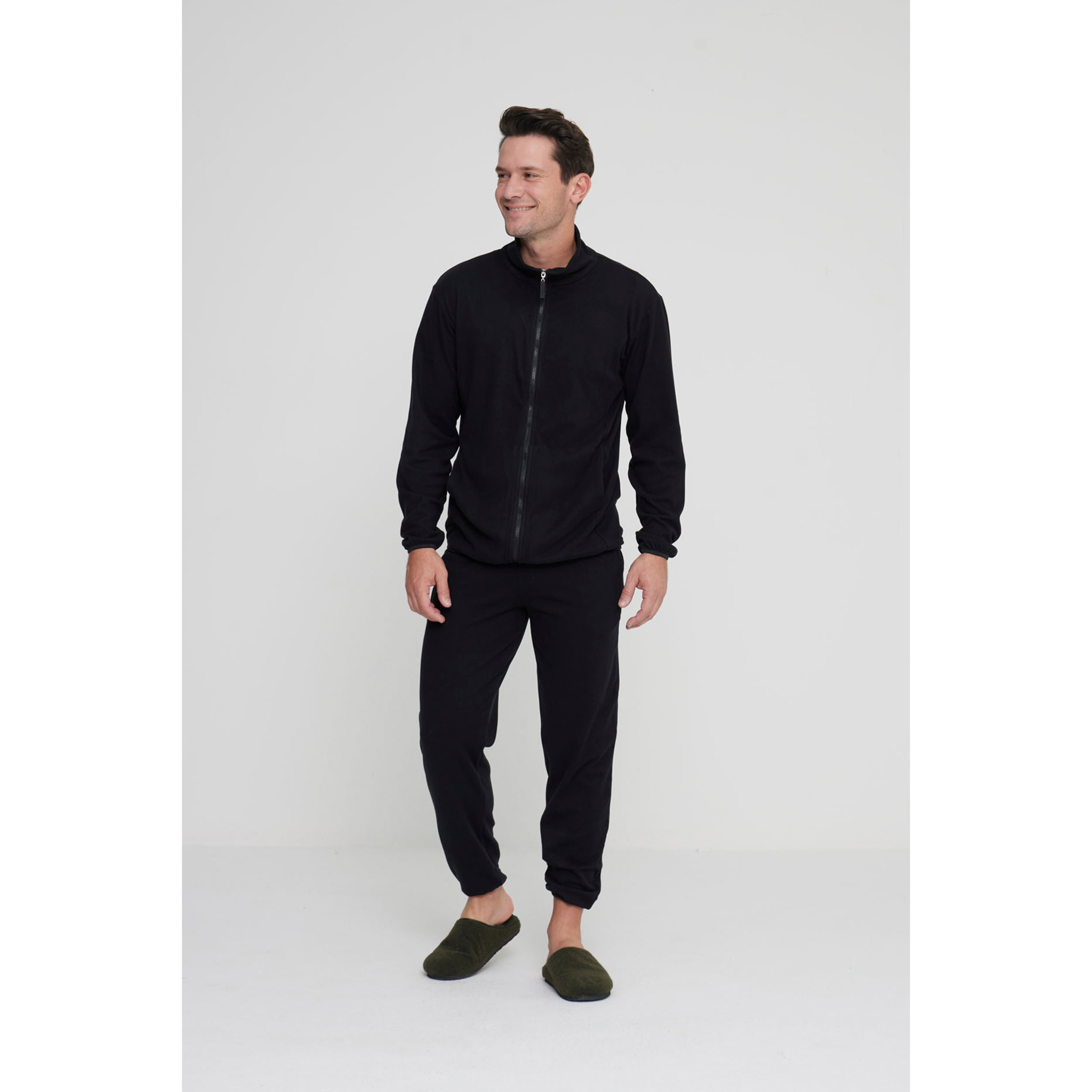 Completo loungewear uomo rusty in pile con zip Noidinotte