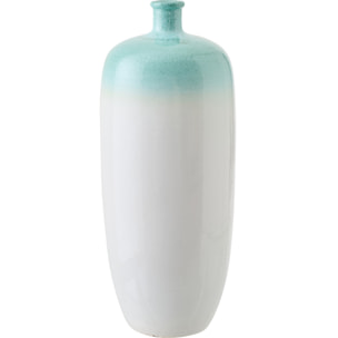 J-Line Vase - céramique - vert menthe/blanc - small