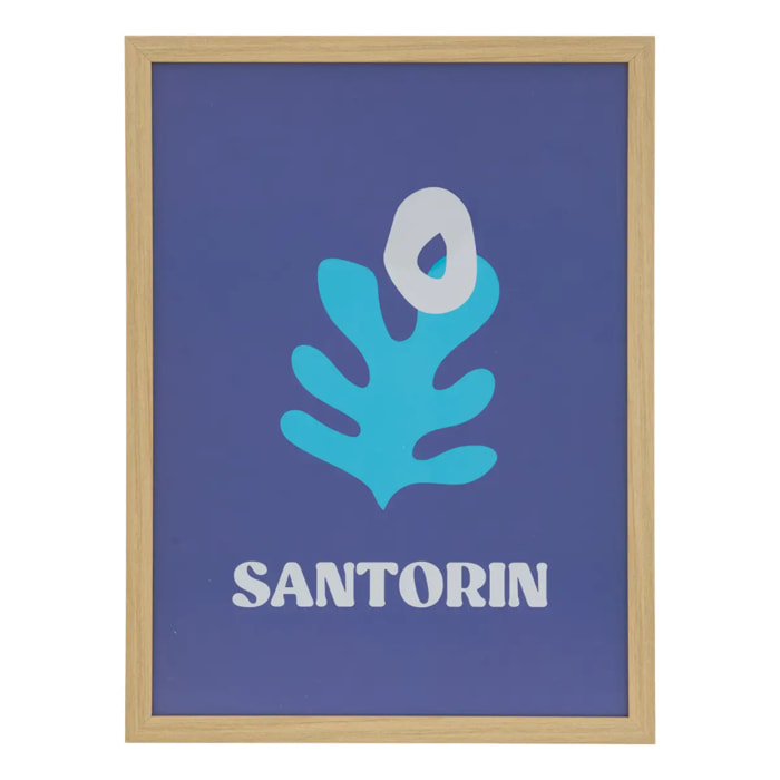 Affiche encadrée Libe 30x40cm "Santorin"