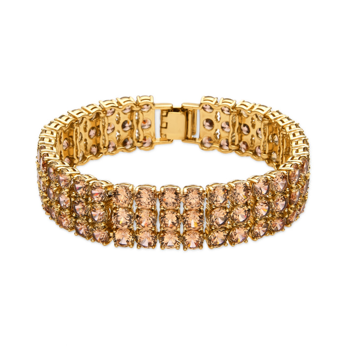 Pulsera con Circonita Brillante acabado oro 18k