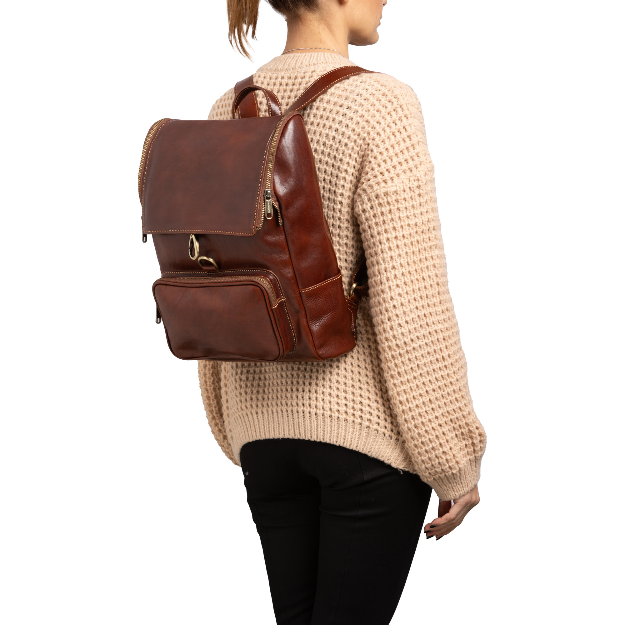 Borsa a spalla  da donna In Vera pelle Made in Italy 27x35x9 cm