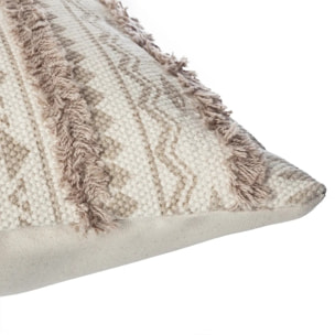 Housse de coussin tuftée "Etnik" - coton - beige - 40x40 cm