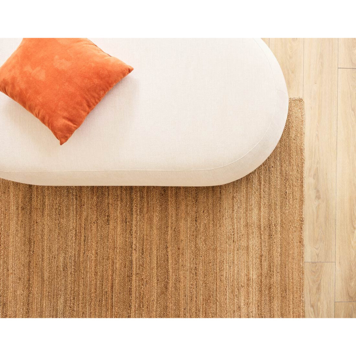 Santorini - pouf modulable - en tissu texturé - Beige