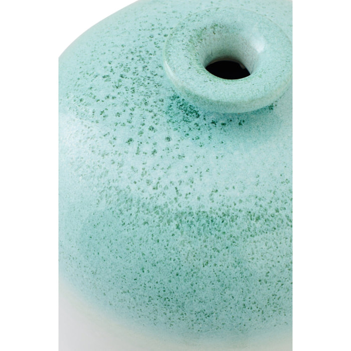 J-Line Vase - céramique - vert menthe/blanc - medium