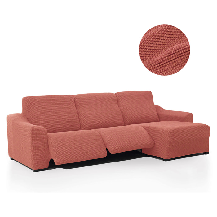 Funda para Chaise Longue derecho (visto de frente ) brazo corto SÚPER ELÁSTICA con RELAX modelo HELENA