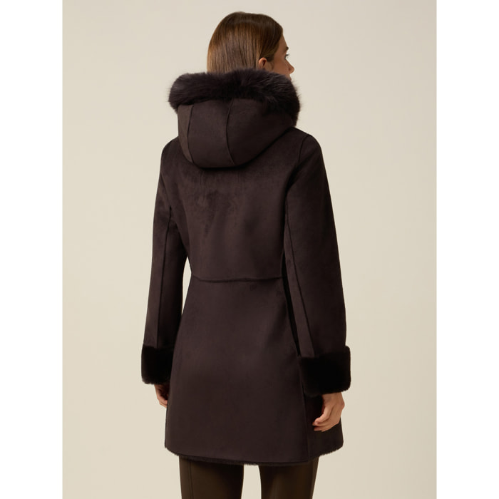 Oltre - Cappotto in tessuto morbido - Marrone