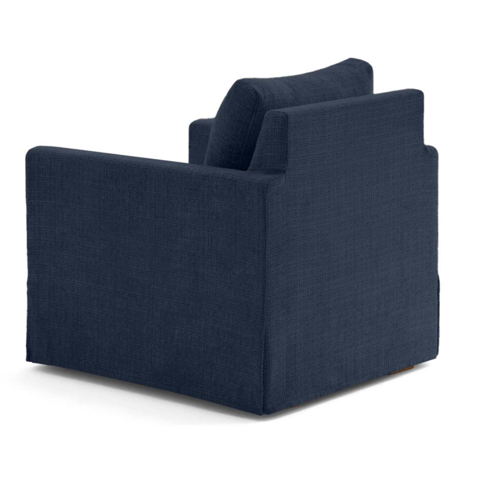 Serena - fauteuil déhoussable en velours texturé - Bleu