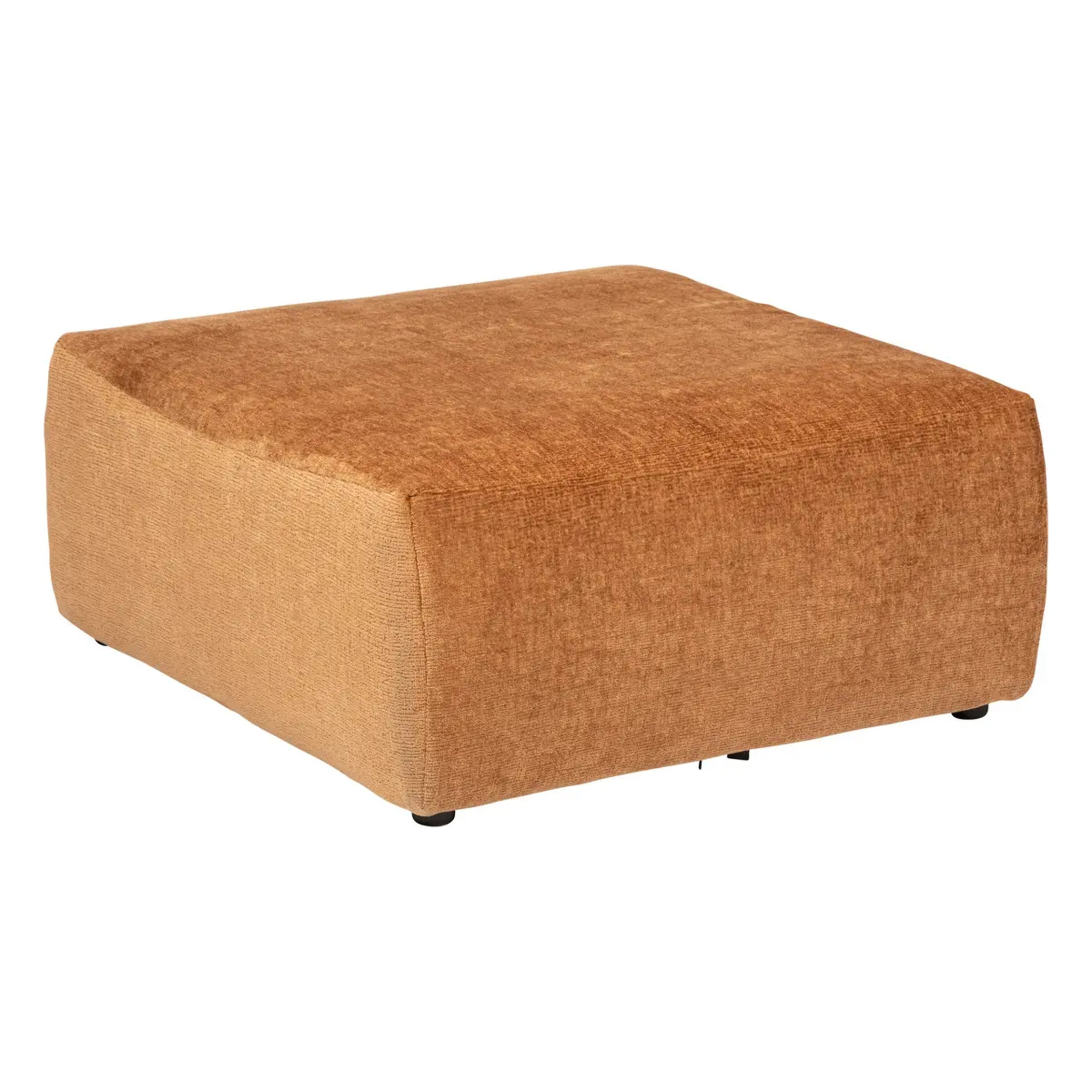 Pouf "Mavuno" en velours 87x93cm gris