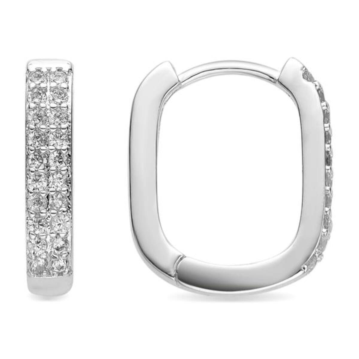 Pendientes con Circonita Brillante acabado plata