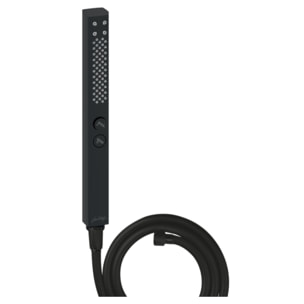 Pommeau de douche Shift+ carré 2 jets noir mat + flexible