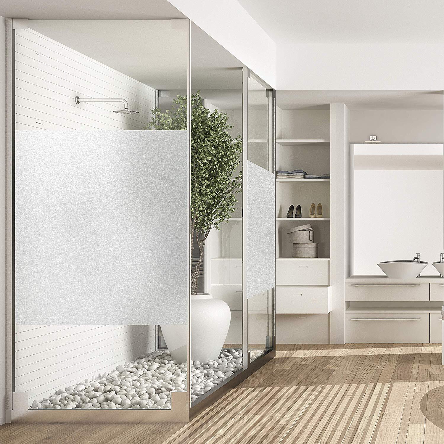 Rouleau vitrostatique pour vitre au mètre - Film Anti Regard Electrostatique Occultant Vitre Anti UV