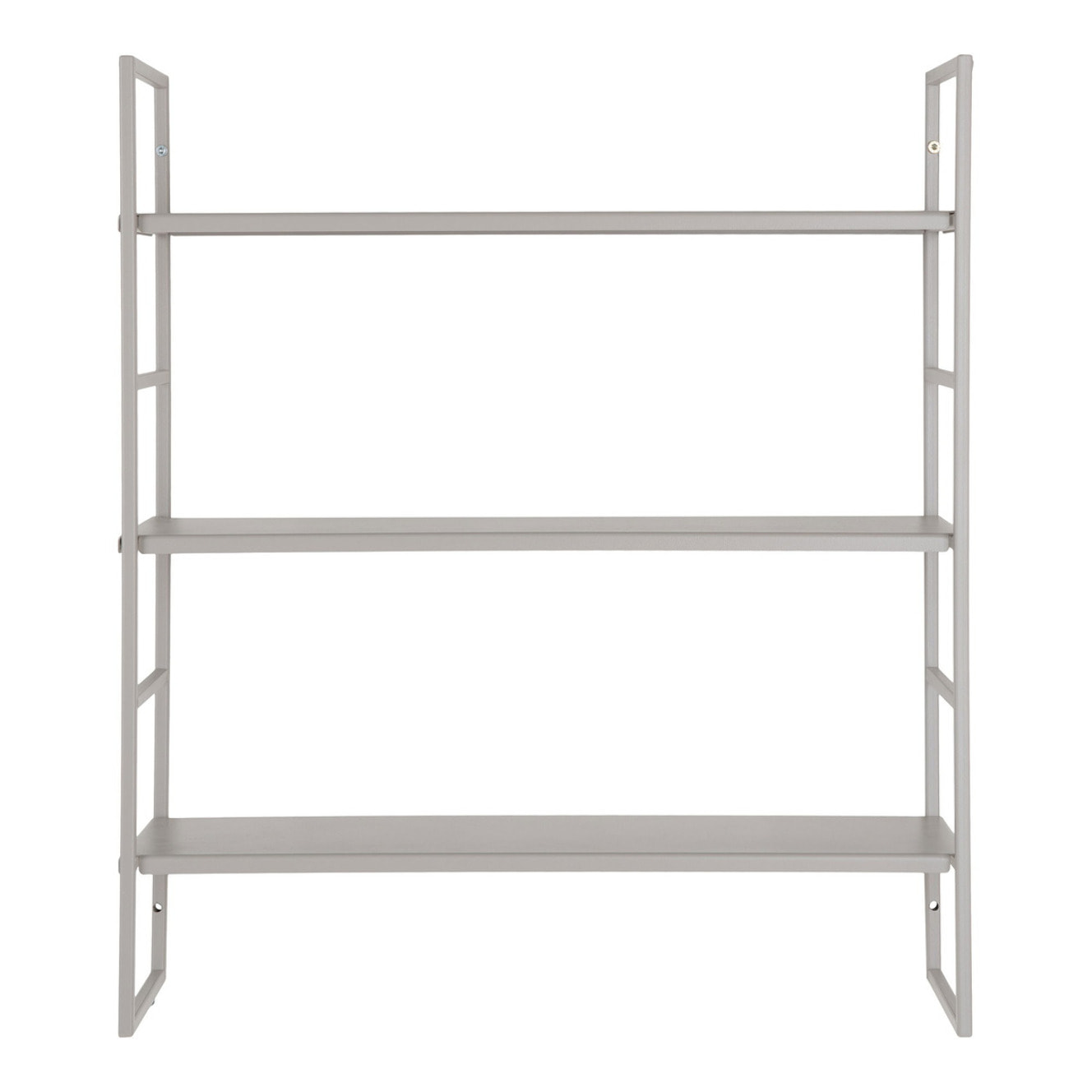 Beja Scaffale a muro in acciaio grigio 3 ripiani 48x17x55 cm