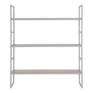 Beja Scaffale a muro in acciaio grigio 3 ripiani 48x17x55 cm