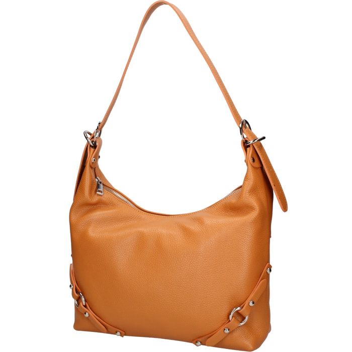 Borsa a spalla da donna - Modello Fiorenza Lux - Vera pelle - 30.0 x 30.0 x 9.0 cm