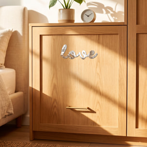 Sticker effet mirroir Love 30 x 10 cm