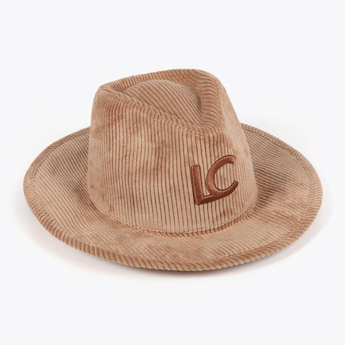 Cappello fedora velluto a coste LC leopardato