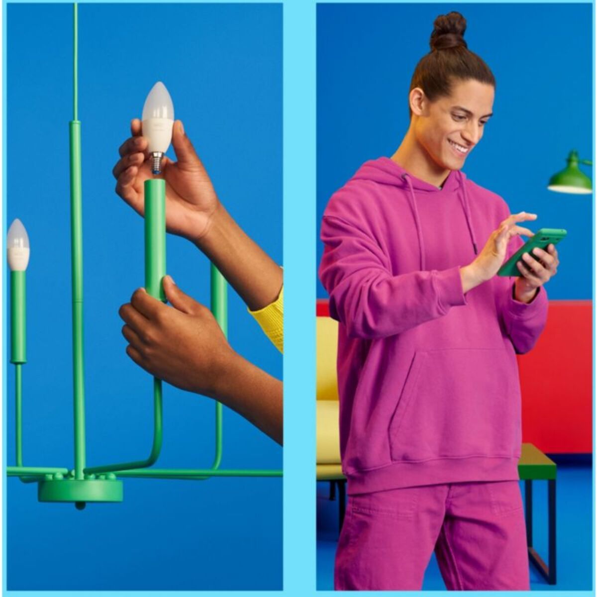 Ampoule LED connectée WIZ E14 Couleur Flamme 40W