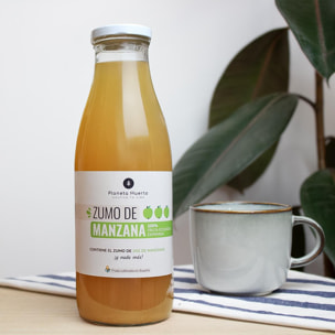 PLANETA HUERTO | Zumo de Manzana 100% Fruta Ecológica Exprimida - Sin Azúcar Añadido - 750 ml |