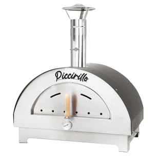 Piccirillo - forno a legna in acciaio inox con camera di cottura da 60x40 cm