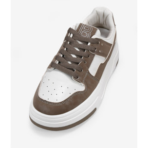 Zapatillas con plataforma marrones con cordones