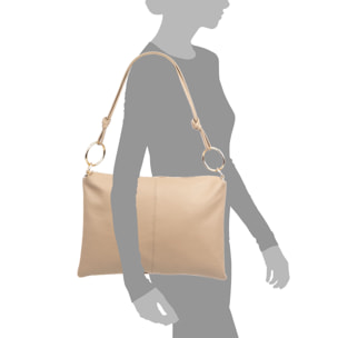 Bellusco Borsa a spalla Donna. Pelle autentica Dollaro.