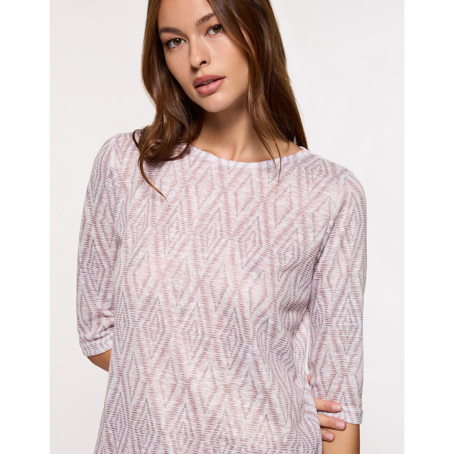 Camiseta Manga Media Beige - Alcavista